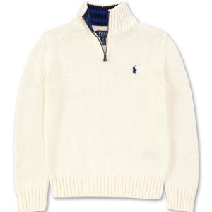 ralph lauren cream quarterzip